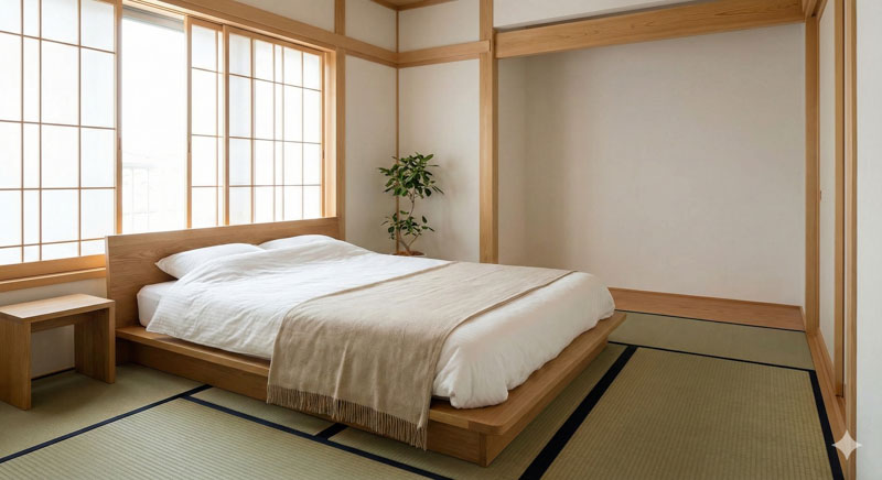 6畳和室にベッドを置くレイアウト例|圧迫感を減らすコツ | 和とみどりのくらしラボ