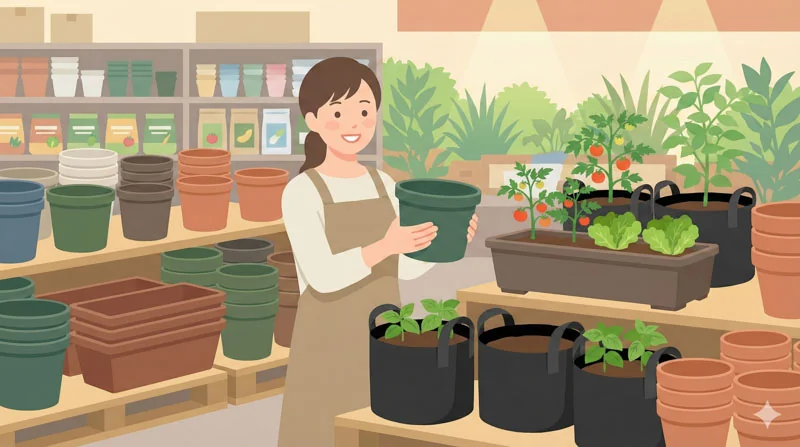 ベランダ菜園のプランター選び｜野菜別サイズ早見表と素材・形の違いを解説