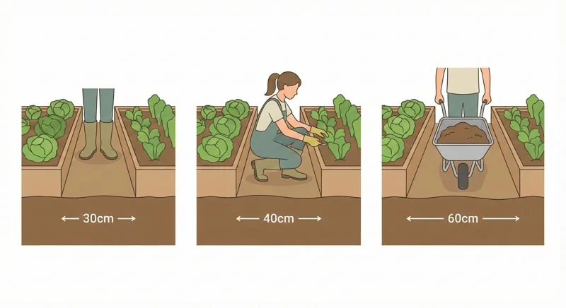 畑の区画整理のやり方｜野菜別畝幅早見表と広さ別レイアウトで迷わない