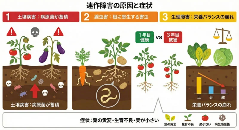 連作障害を避ける畝のローテーションと作付け計画｜野菜別年限表つき