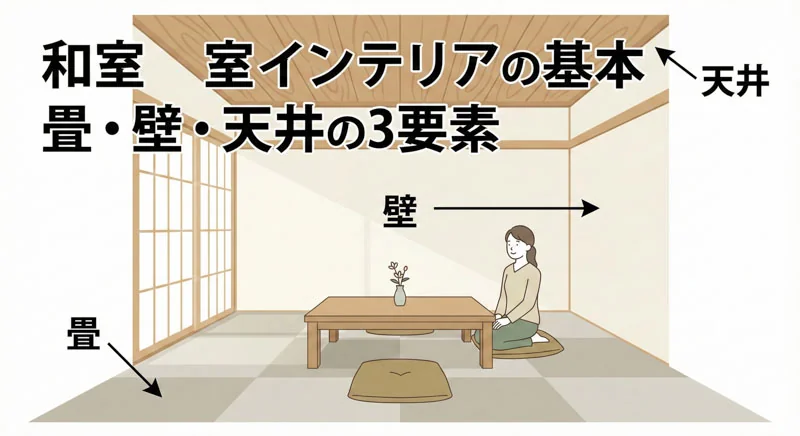和室インテリアの基本｜畳の色・壁・天井をどう活かす？