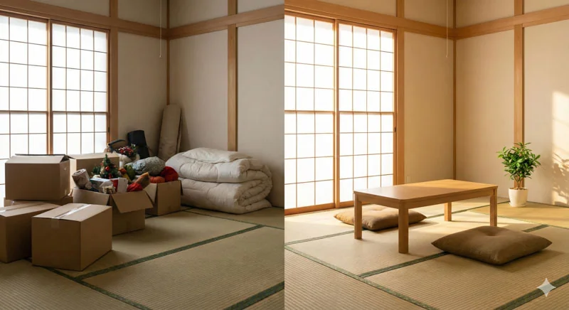 物置状態の和室をおしゃれにする5つのステップ