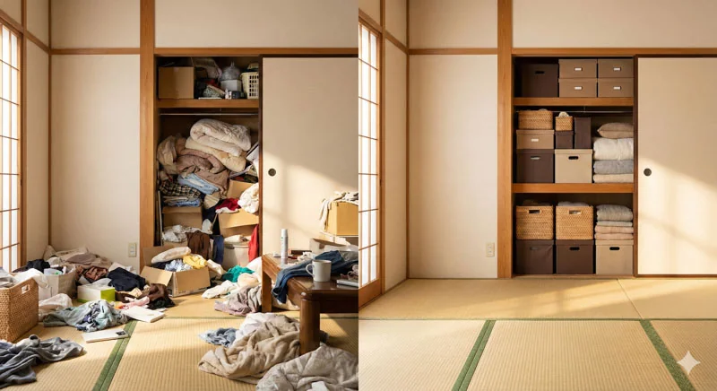片付けられない和室をスッキリさせる収納アイデア