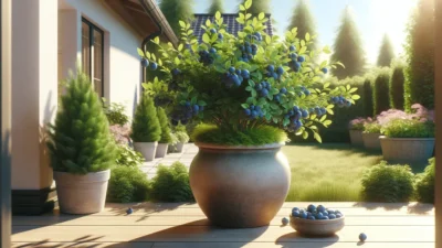 ブルーベリーの鉢植え栽培｜品種の組み合わせと酸性土の作り方