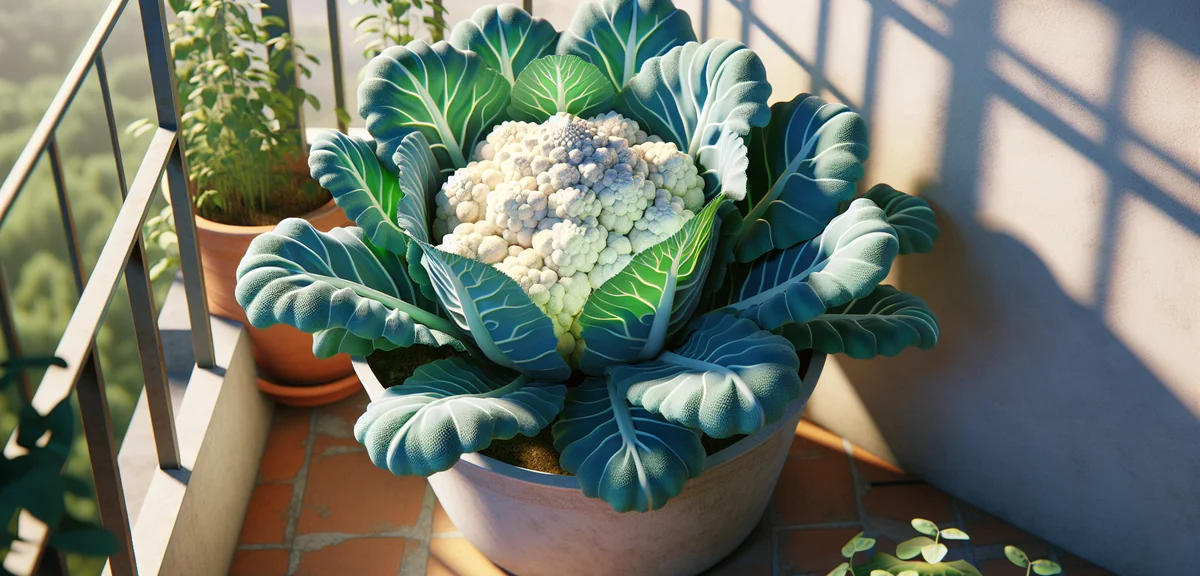 カリフラワーのプランター栽培｜白い花蕾をきれいに育てるコツ