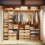 和室での服収納アイデア｜クローゼットがない部屋の工夫