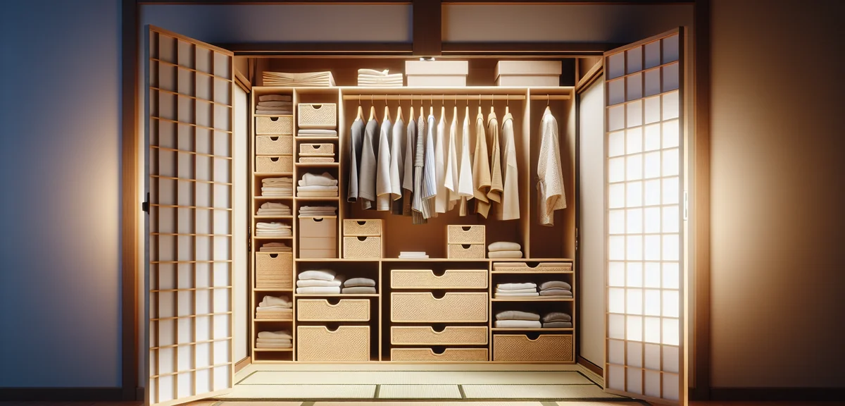 和室での服収納アイデア｜クローゼットがない部屋の工夫