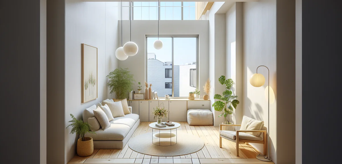 A neatly organized Japanese room that has been fully transformed into a Western-style space through 