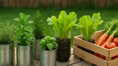 プランター以外の容器活用｜空き缶・ペットボトル・木箱で野菜を育てる