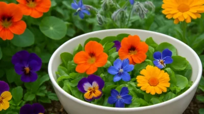食用花の家庭菜園｜ナスタチウム・ボリジ・ビオラの育て方