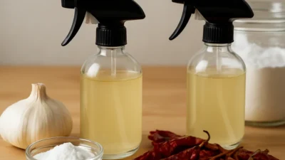 家庭で作れる無農薬スプレー｜木酢液・牛乳・重曹・ニンニクの作り方
