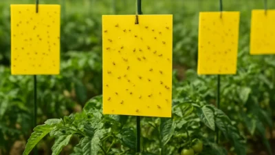 害虫粘着トラップの使い方｜黄色・青色シートの設置と効果