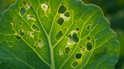 コナガの対策｜葉に残る白いかすり跡