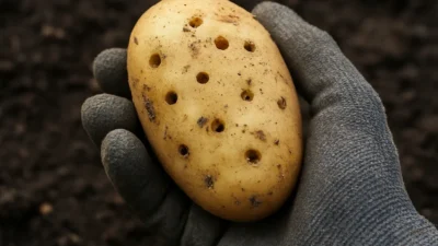 ハリガネムシの対策｜いもに開く小さな穴